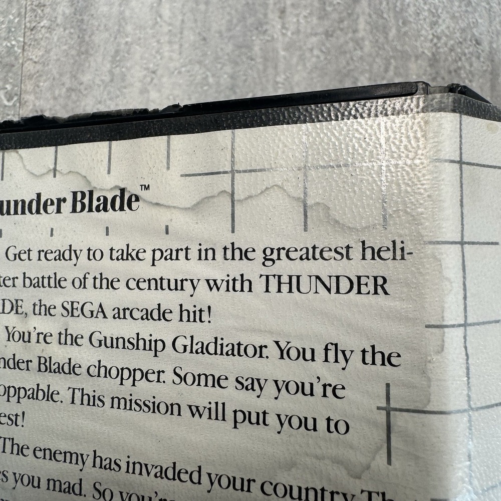 Thunder Blade (Sega Master System SMS, 1988) CIB Tested - Picture 8 of 8